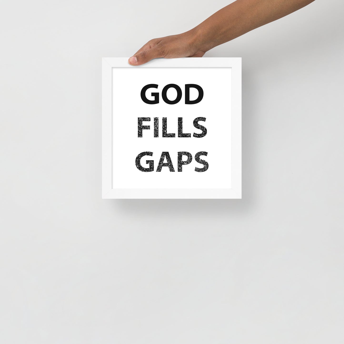 God Fills Gas Framed poster