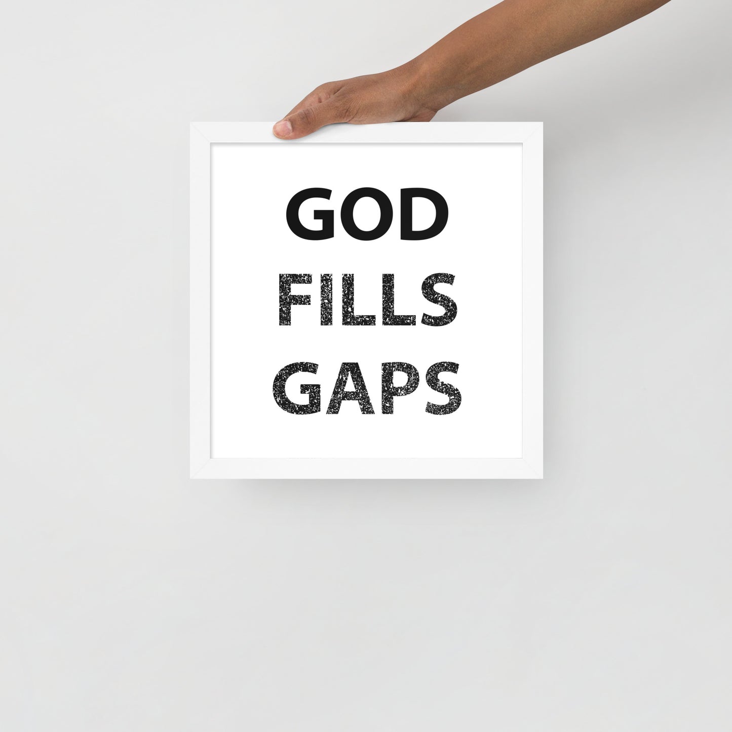 God Fills Gas Framed poster