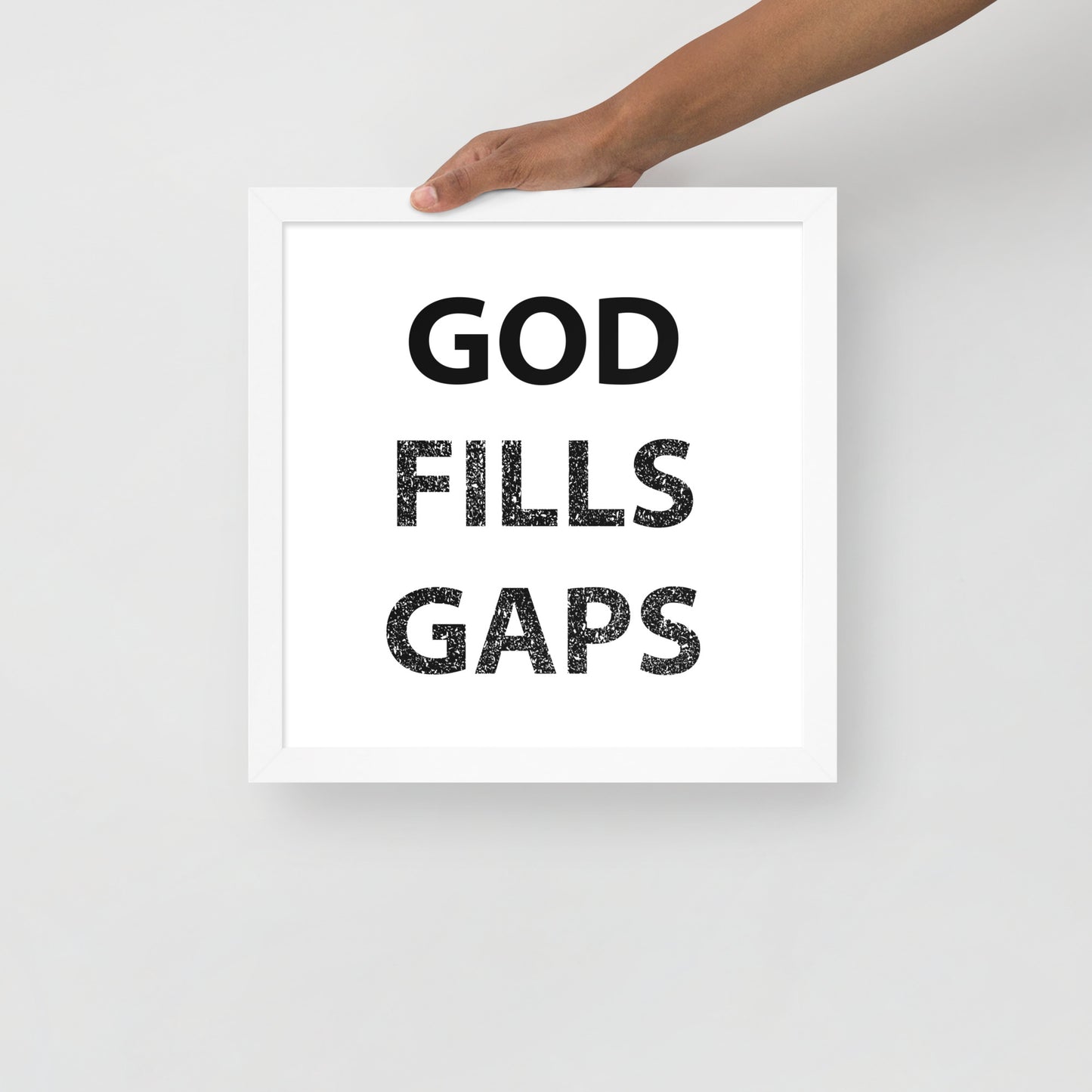 God Fills Gas Framed poster