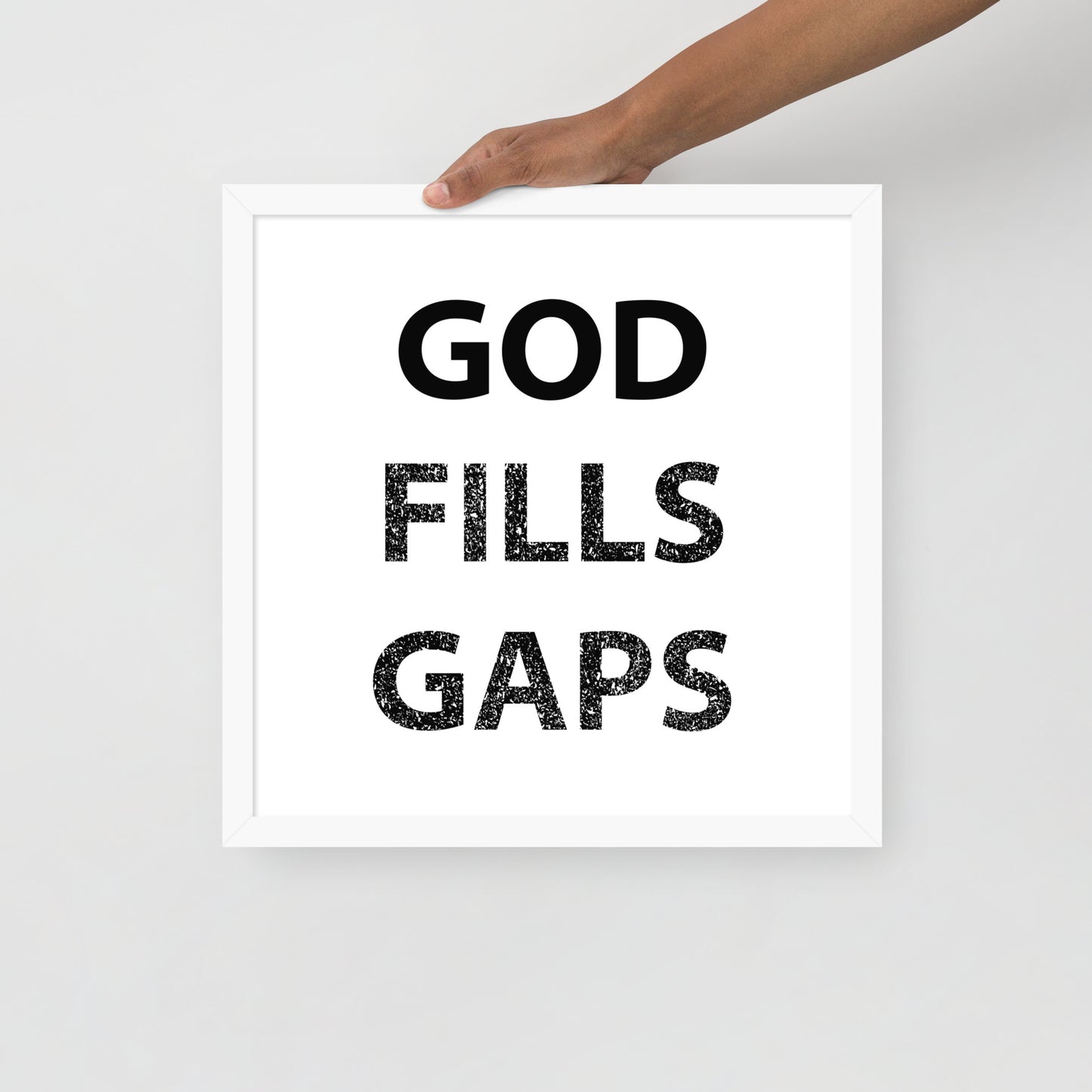 God Fills Gas Framed poster