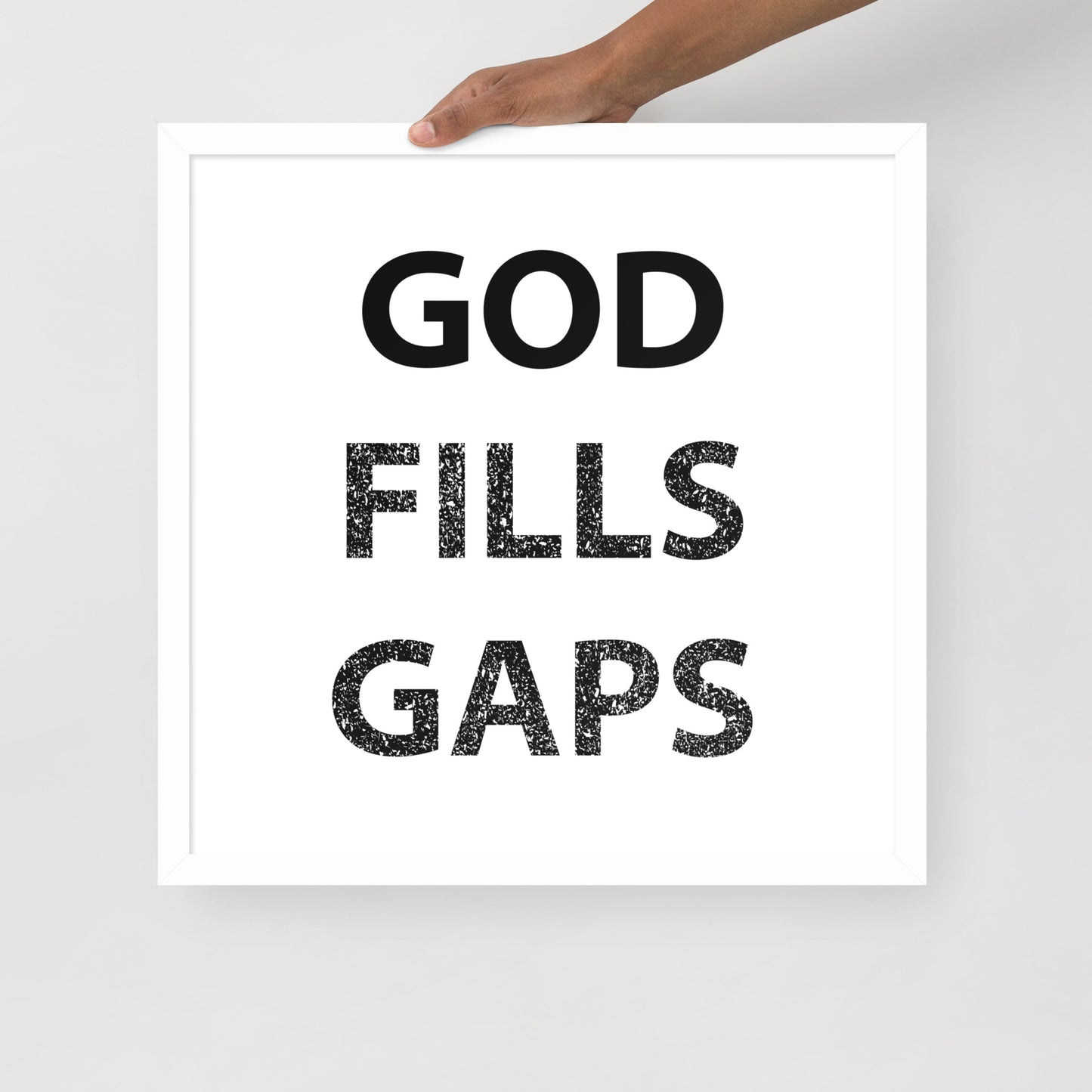 God Fills Gas Framed poster