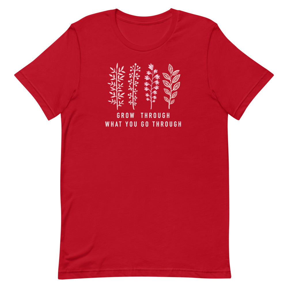 Grow Through What You Go Through T-Shirt | Quote Tee Shirt | Motivational Quote | Mental Health Tee | Empowerment Tee | Self Care Shirt